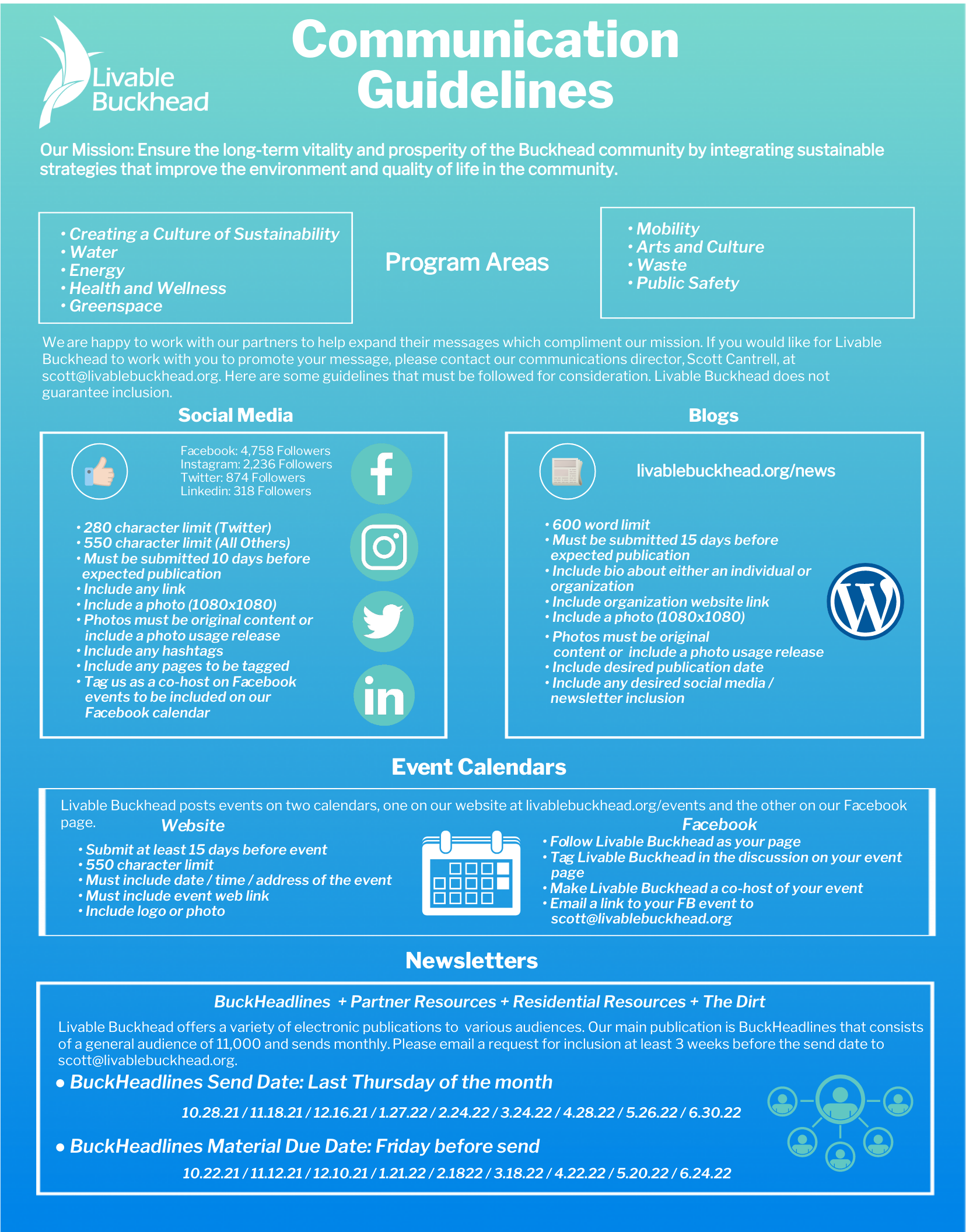 Communications Guidelines – Livable Buckhead