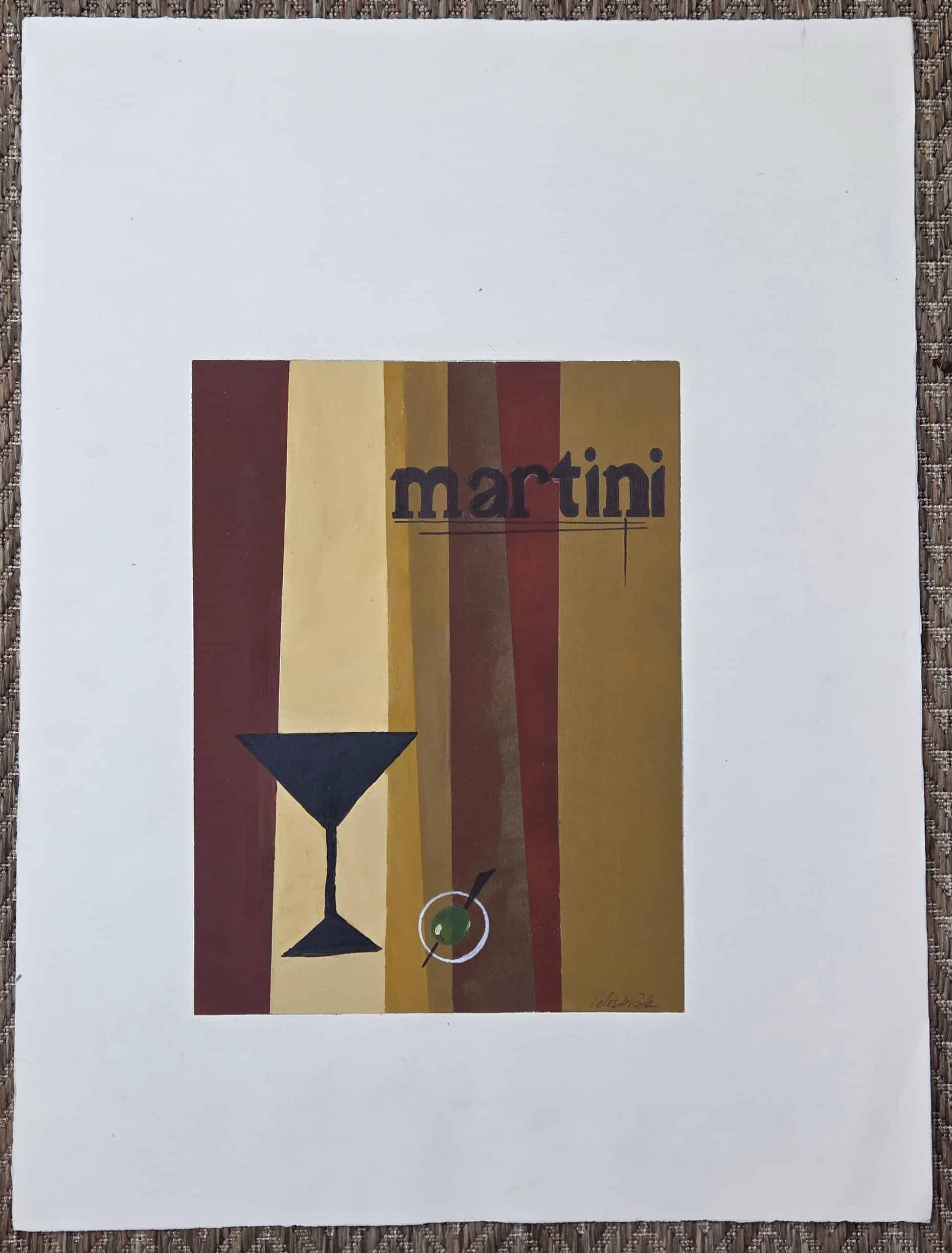 Original Celeste Peters Mixed Media – Martini - Image 2
